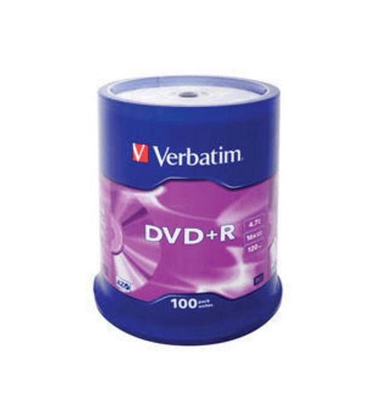 Verbatim DVD+R AZO Spindel Mat Zilver 100 stuks