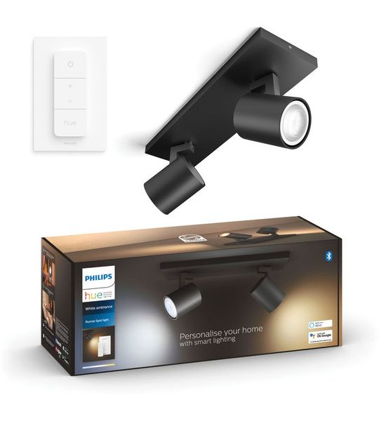 Philips Hue Runner opbouwspot WA DS 2-spots Zwart