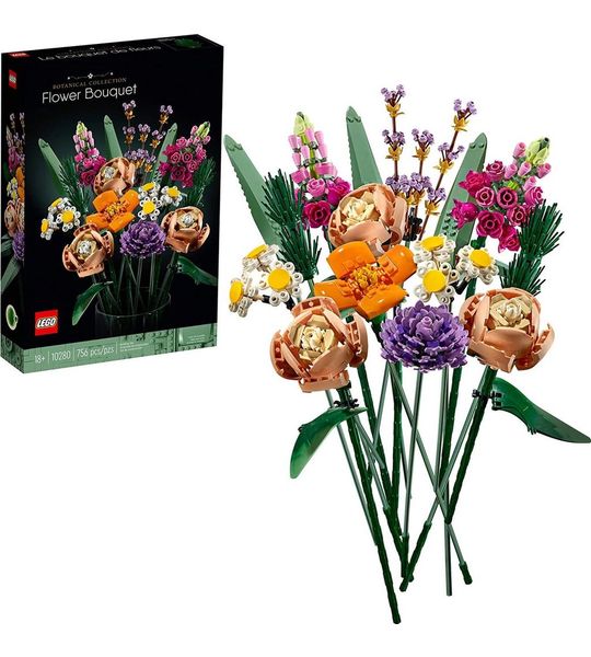 LEGO Flower Bouquet 10280 bouwpakket; een uniek boeket voor bloemen en creatief project voor volwassenen, nieuw 2021 (756 delen)