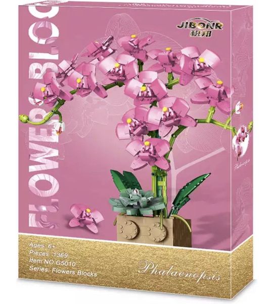 (Compatible met lego) bloemenboeket bouwset orchidee flowers bouwblokjes bloemen bouwbloemen