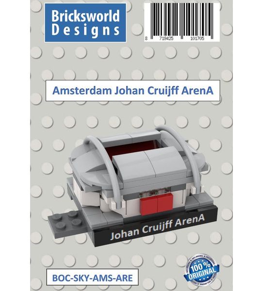 Bricksworld BOC-SKY-AMS-ARE BOC Architectuur Johan Cruijf Arena - Ajax Stadion Amsterdam. Samengesteld uit originele nieuwe LEGO® onderdelen.