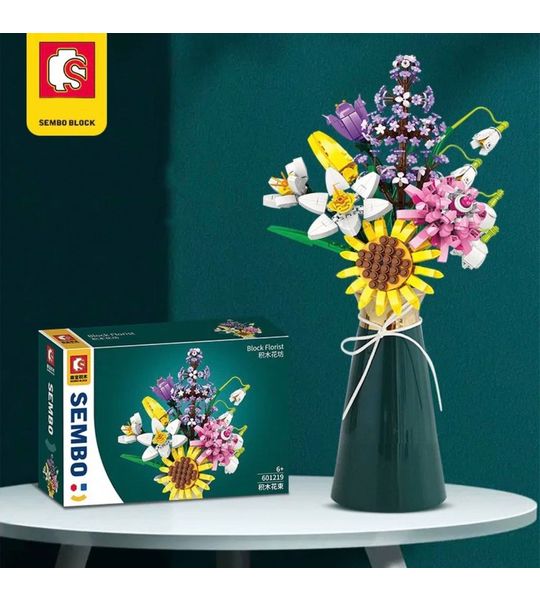 (Compatible met lego) bloemenboeket Sembo Block Florist bloemen boeket bouwblokjes Compatible met Lego