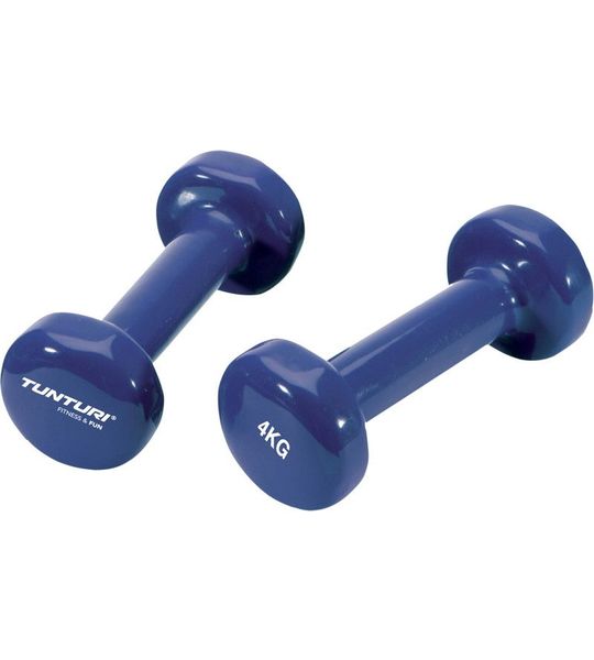 Tunturi Vinyl Dumbbells 2x 4 kg Blue
