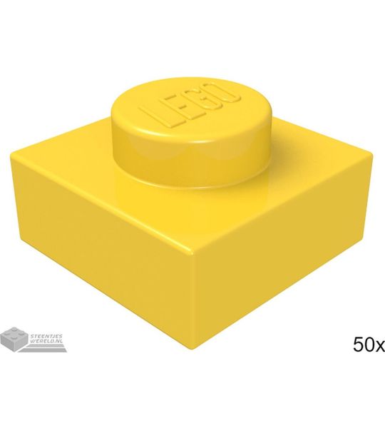 LEGO 3024 Geel 50 stuks