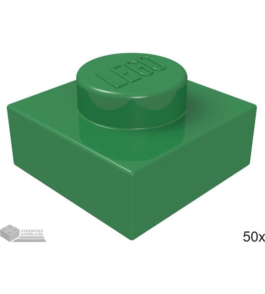 LEGO 3024 Groen 50 stuks