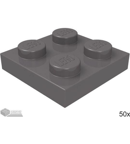 LEGO 3022 Donker blauwgrijs 50 stuks