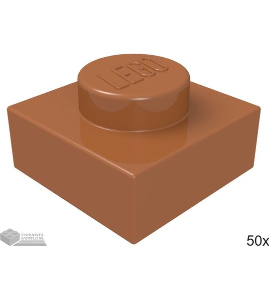 LEGO 3024 Donker oranje 50 stuks