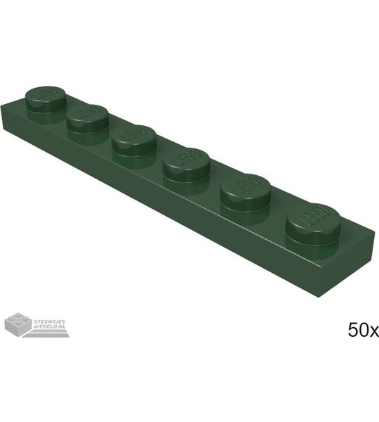 LEGO 3666 Donkergroen 50 stuks
