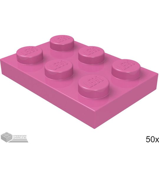LEGO 3021 Donkerroze 50 stuks