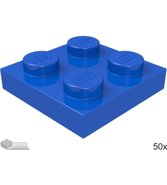 LEGO 3022 Blauw 50 stuks