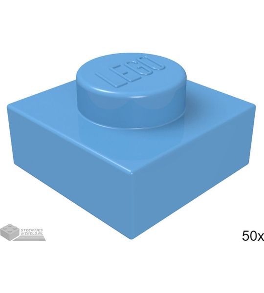 LEGO 3024 Mediumblauw 50 stuks