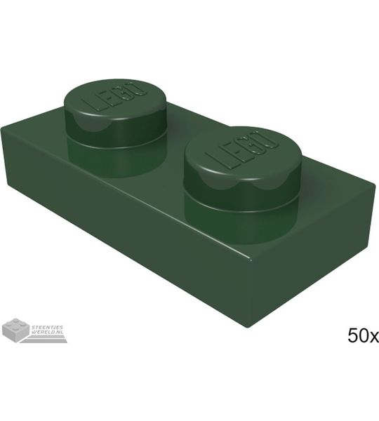 LEGO 3023 Donkergroen 50 stuks