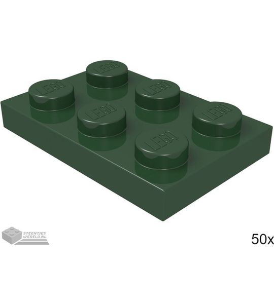 LEGO 3021 Donkergroen 50 stuks