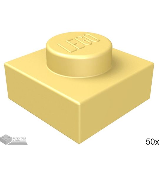 LEGO 3024 Parelgoud 50 stuks