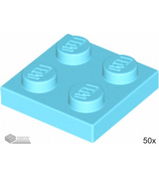 LEGO 3022 Medium azuur 50 stuks