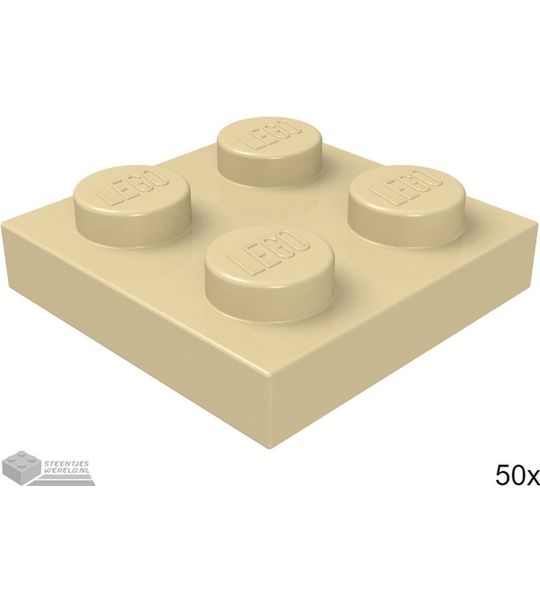 LEGO 3022 Tan 50 stuks
