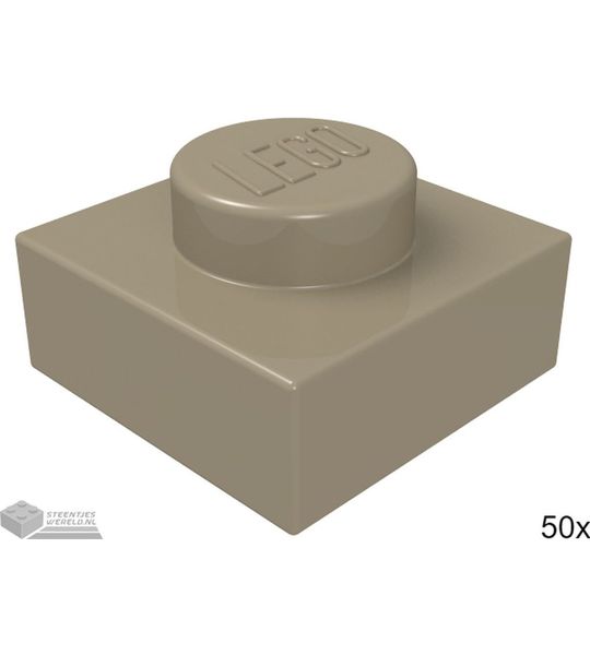 LEGO 3024 Donker tan 50 stuks