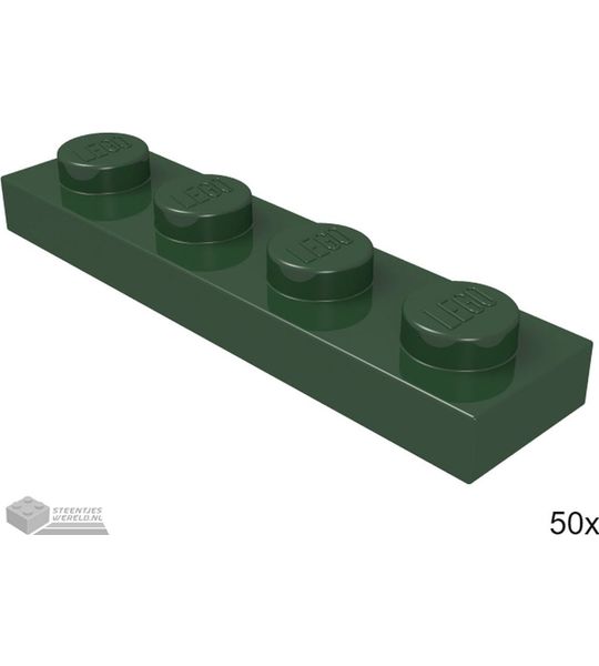 LEGO 3710 Donkergroen 50 stuks