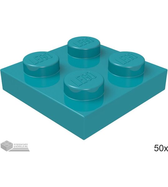 LEGO 3022 Donker Turquoise 50 stuks