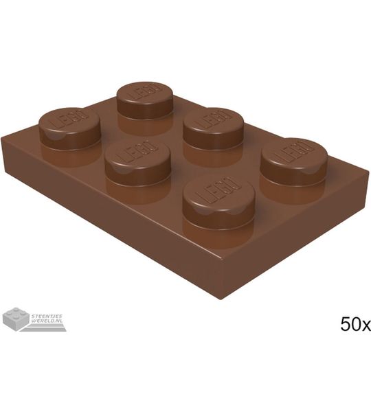 LEGO 3021 Roodbruin 50 stuks