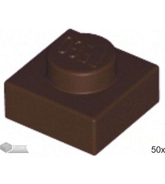 LEGO 3024 Donkerbruin 50 stuks