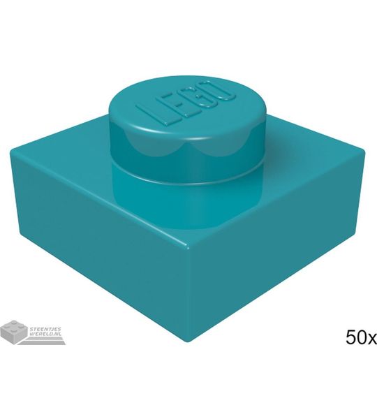 LEGO 3024 Donker Turquoise 50 stuks