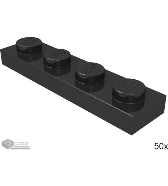LEGO 3710 Zwart 50 stuks
