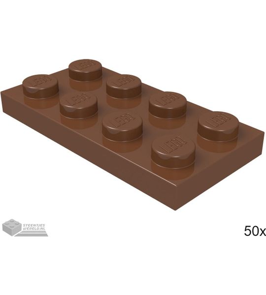 LEGO 3020 Roodbruin 50 stuks