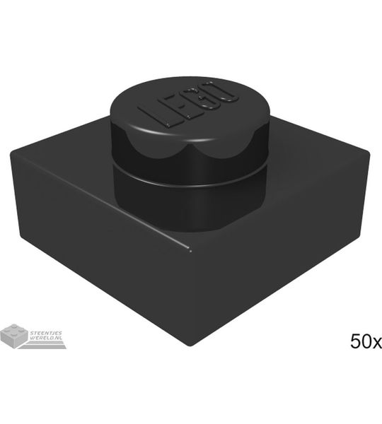 LEGO 3024 Zwart 50 stuks
