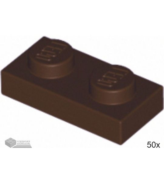 LEGO 3023 Donkerbruin 50 stuks