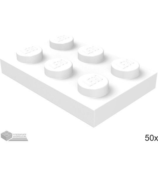 LEGO 3021 Wit 50 stuks