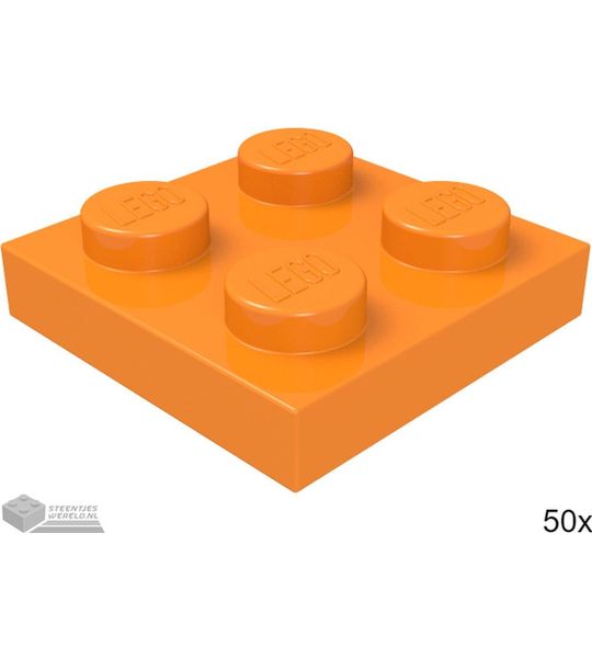 LEGO 3022 Oranje 50 stuks