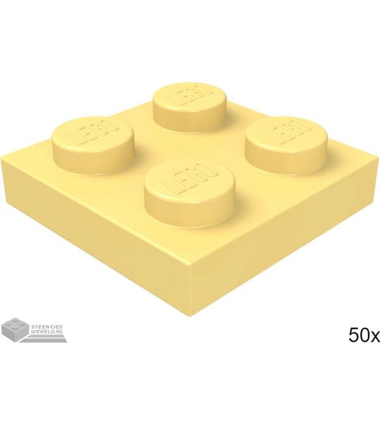 LEGO 3022 Fel lichtoranje 50 stuks