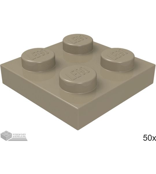 LEGO 3022 Donker tan 50 stuks