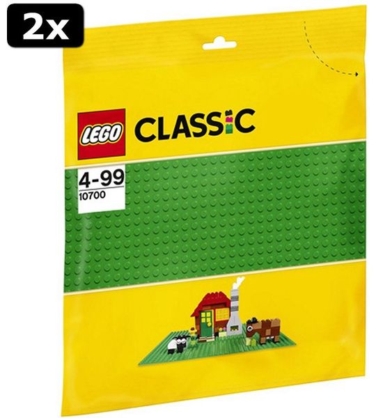 2x Lego Classic 10700 Groene Bouwplaat