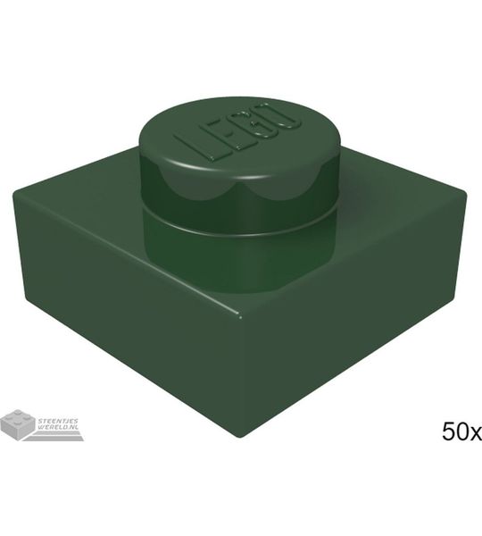 LEGO 3024 Donkergroen 50 stuks