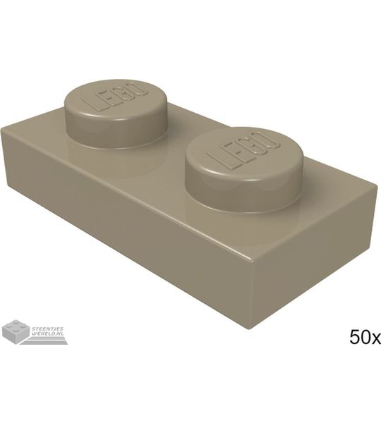 LEGO 3023 Donker tan 50 stuks
