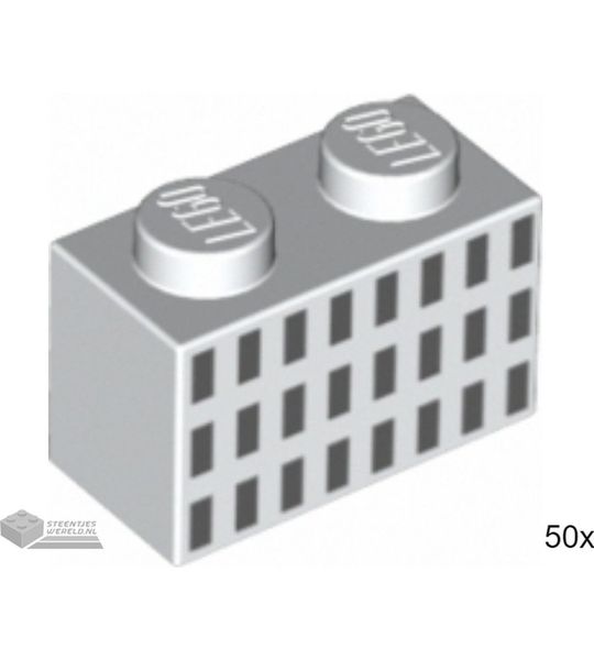LEGO 3004pb185 Wit 50 stuks