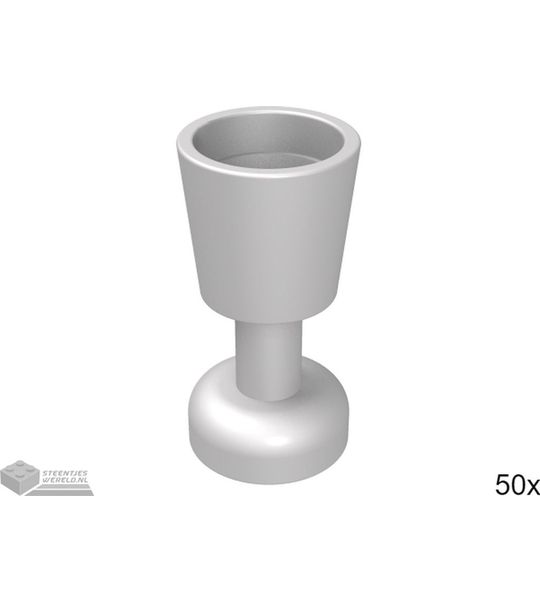 LEGO 2343 Plat zilver 50 stuks