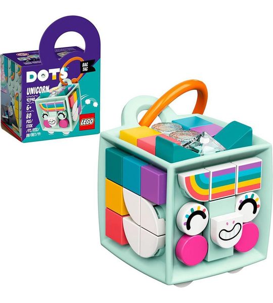 Lego - DOTS - bag tag - unicorn - tassen hanger