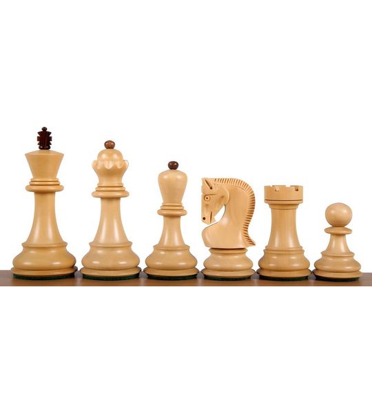 ChessRegion - Schaakbord Mahonie/Plataan  - 54x54cm - Inclusief Verzwaarde Schaakstukken