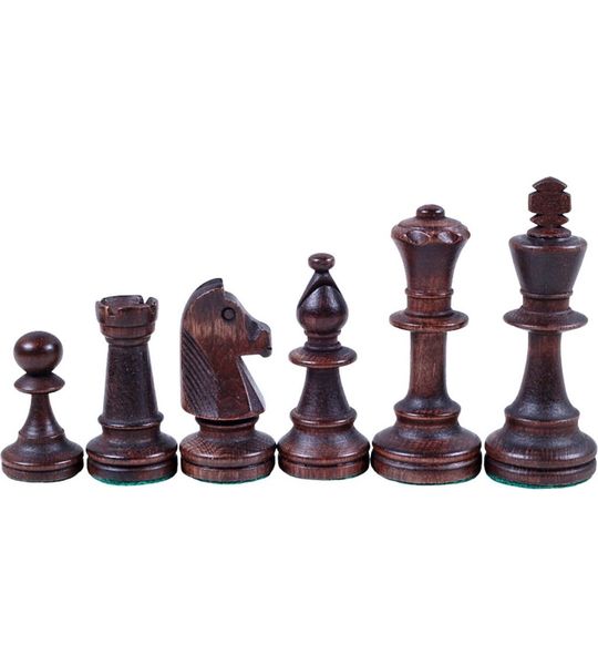 ChessRegion - Houten Schaakbord  - Mahonie/Esdoorn - 48x48cm - Inclusief Schaakstukken