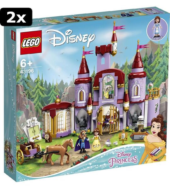 2x LEGO Disney Princess Belle en het Beest kasteel