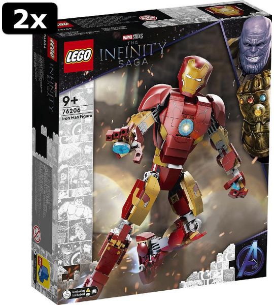 2x LEGO Super Heroes Iron Man figuur