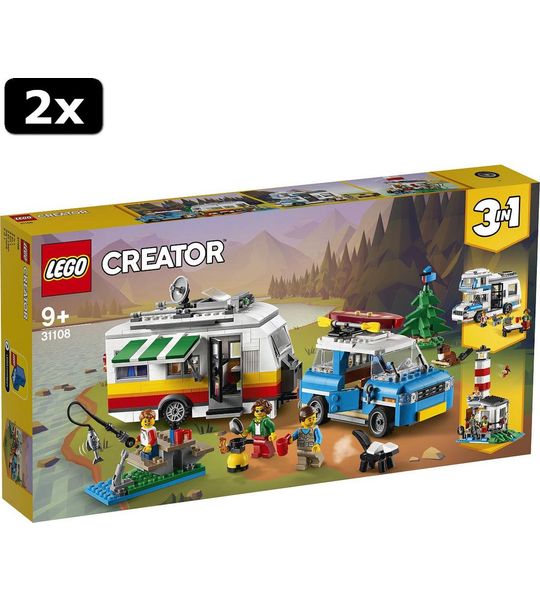 2x LEGO CREATOR Familievakantie met caravan