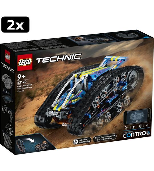 2x LEGO Technic Transformatievoertuig met app-besturing