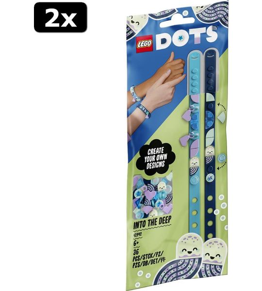 2x LEGO DOTS Diepzee - armbanden met bedeltjes