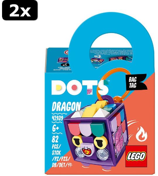 2x LEGO Dots Tassenhanger draak