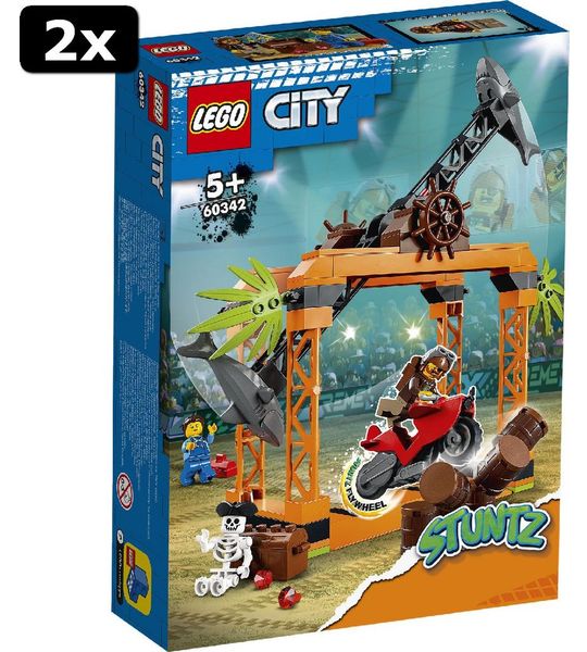 2x LEGO City Stuntz De haaiaanval stuntuitdaging