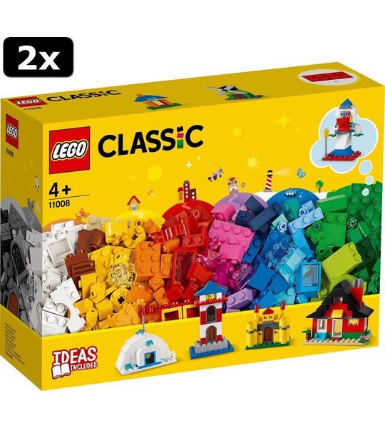 2x LEGO Classic Stenen en huizen